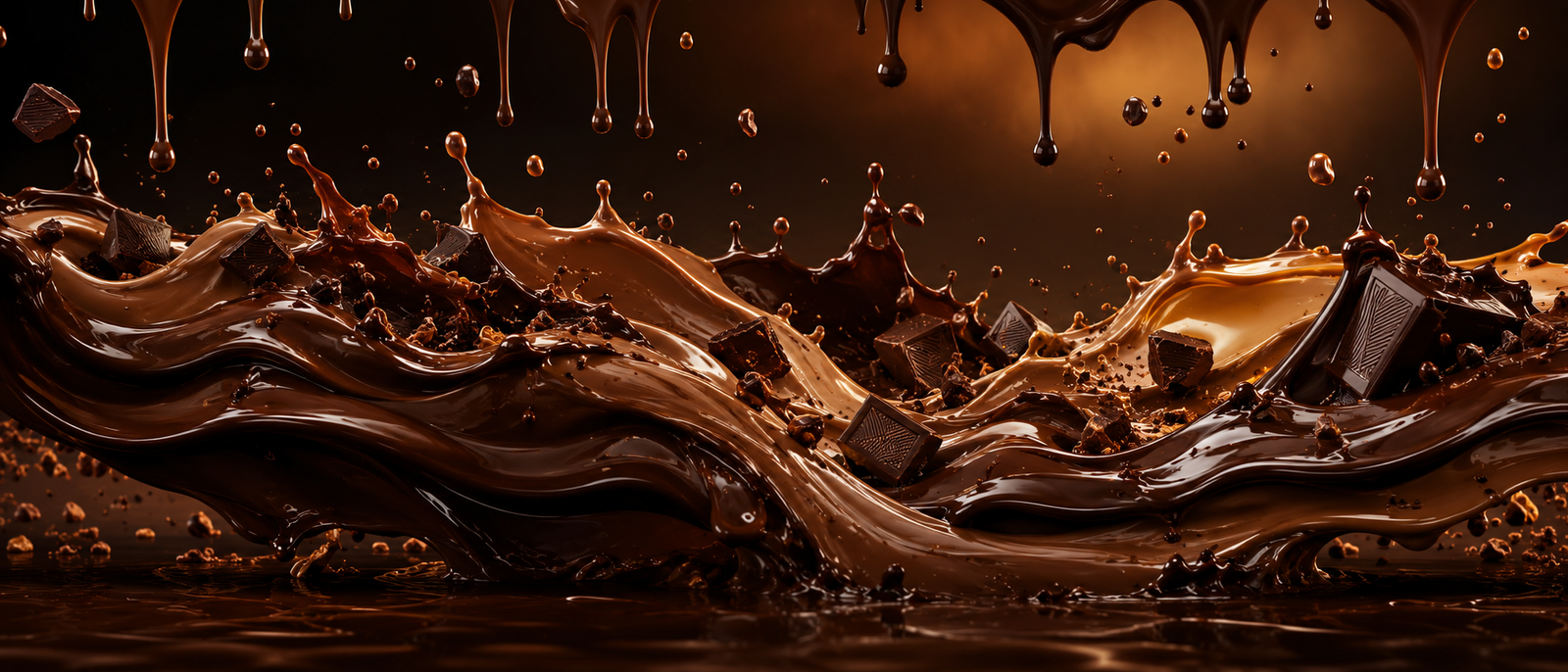 Vague de cacao liquide et de lait